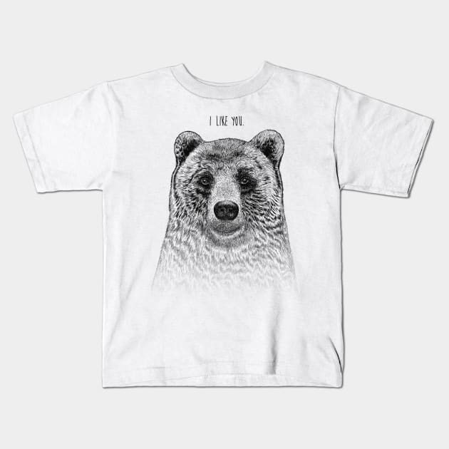 Bear Kids T-Shirt by rcaldwell